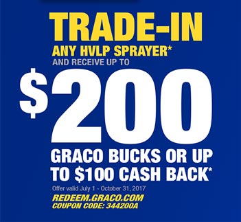 Graco HVLP Trade in Details / Coupon